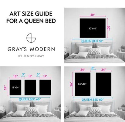 what size art above queen bed: How does the scale of art influence our perception and appreciation of a room?